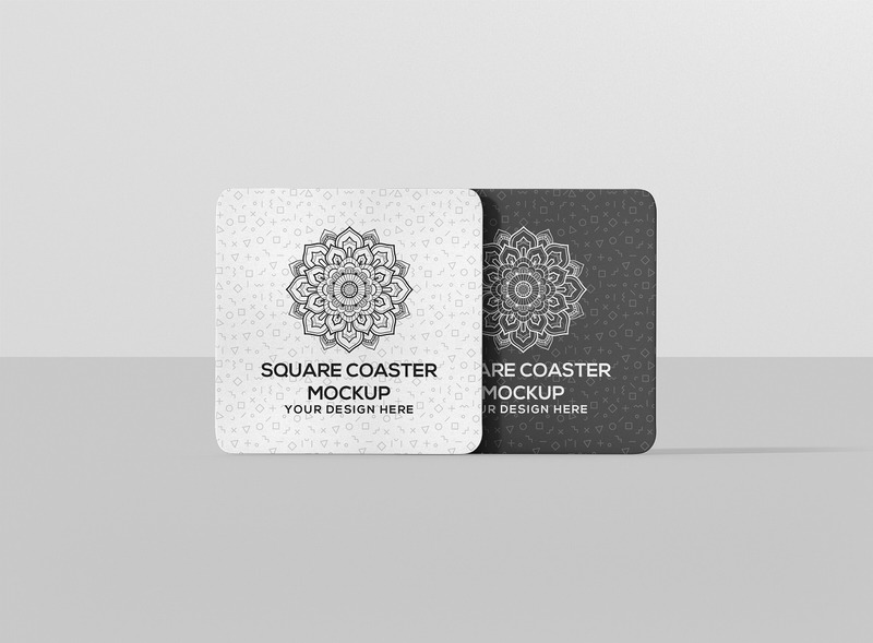 Round Corner Square Coaster Mockup - Features Image 1