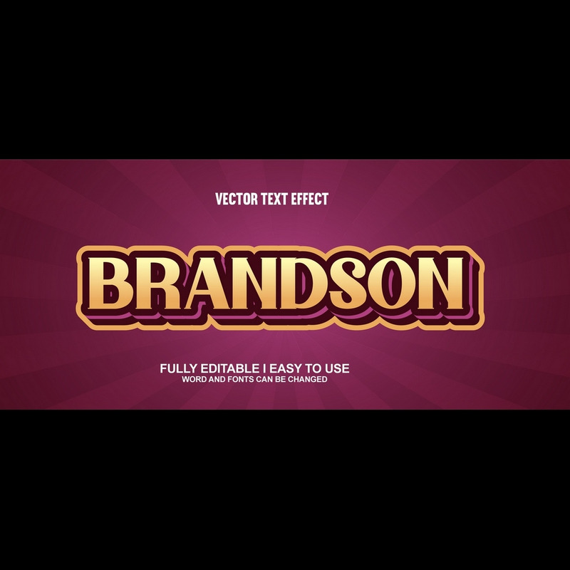 Brandson Fully Editable Vector 3D Text Effect - Features Image 1