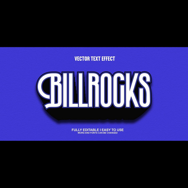Billrocks Fully Editable Vector 3D Text Effect - Features Image 1