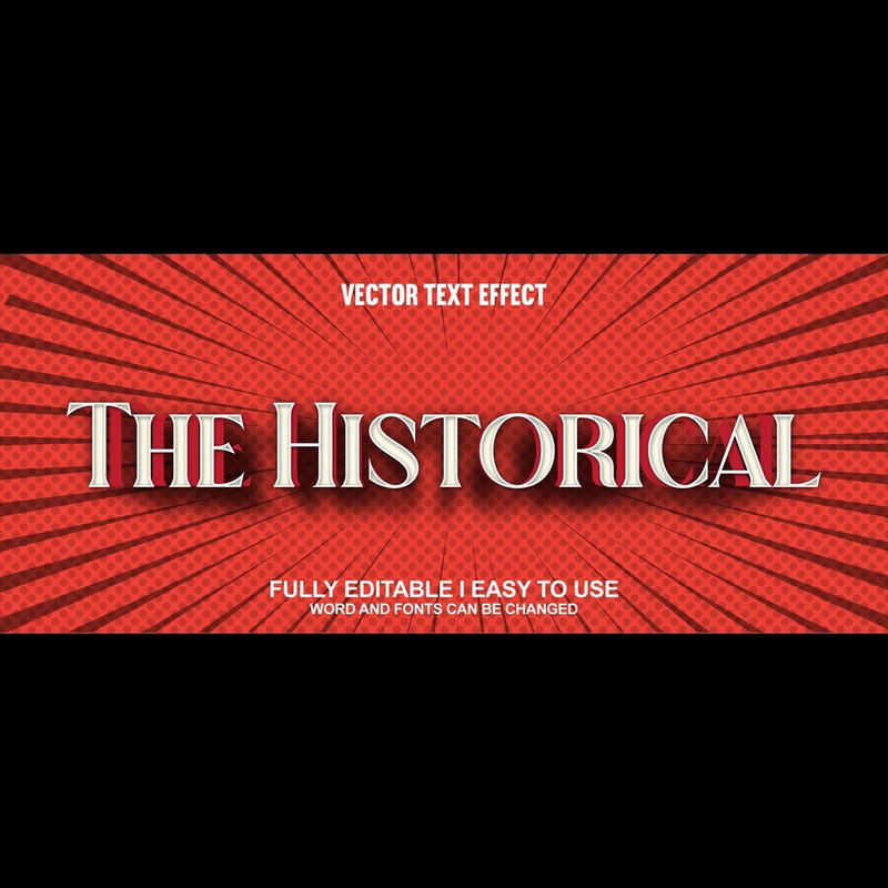 Den historiska helt redigerbara vektor 3D-texteffekten - Features Image 1