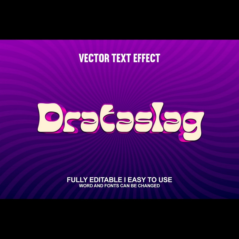 Drataslag Fully Editable Vector 3D Text Effect - Features Image 1