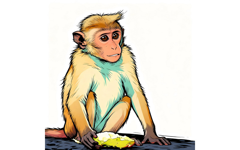 Illustrazione della natura vivente della scimmia - Caratteristiche Immagine 1