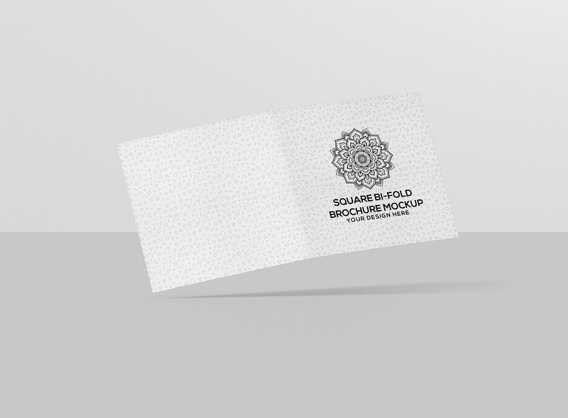Mockup di brochure pieghevole quadrato quadrato - Caratteristiche Immagine 6