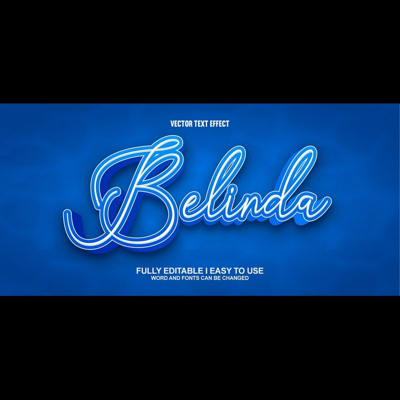 Belinda Fully Editable Vector 3D Text Effect - Features Image 1