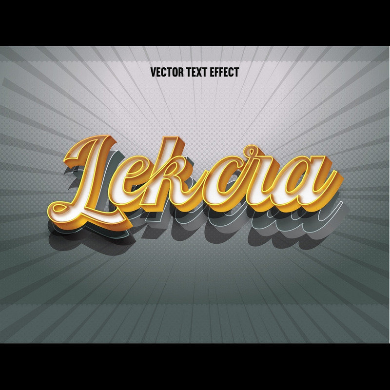 Lekcra Crubop helt redigerbar vektor 3D-texteffekt - Features Image 1