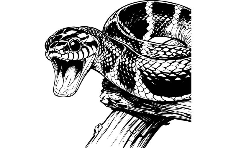 Иллюстрация желтокольчатой змеи Boiga Dendrophila - Features Image 2