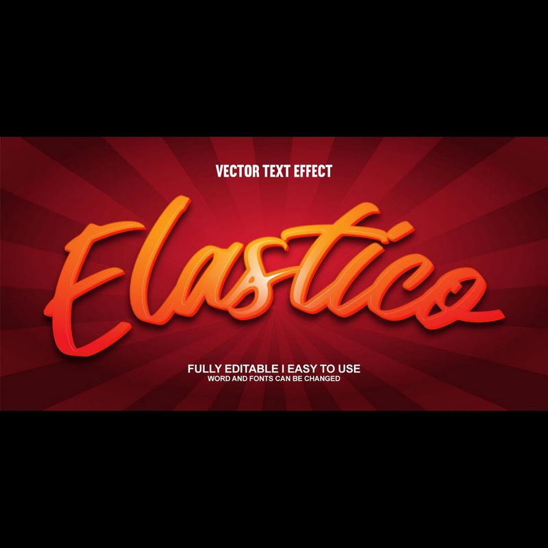 Elastico Fully Editable Vector 3D Text Effect - Features Image 1