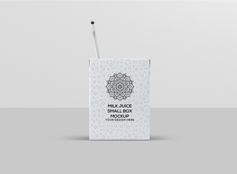 Mockup di una piccola scatola di succo o latte - Caratteristiche Immagine 8