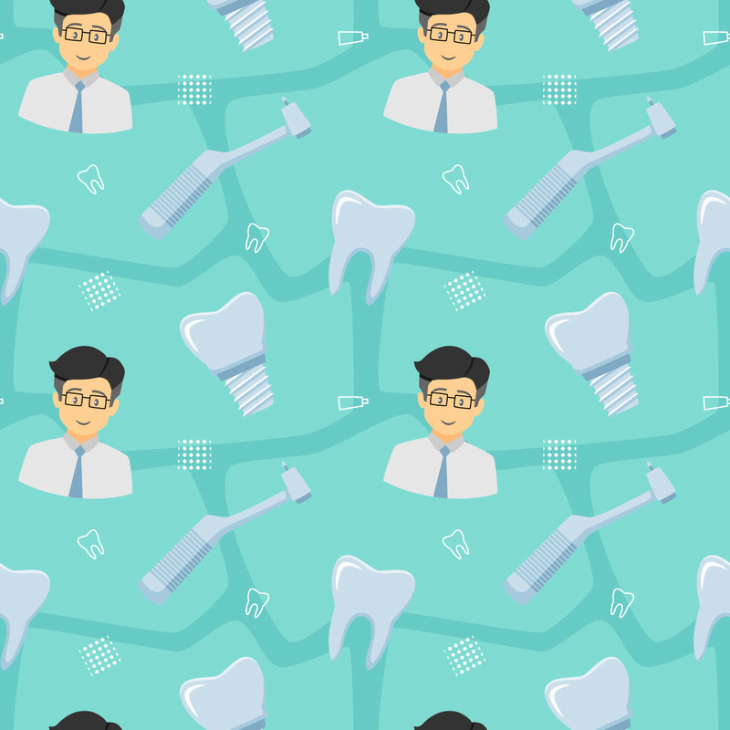 Modello di sfondo senza soluzione di continuità dentale - Caratteristiche Immagine 3