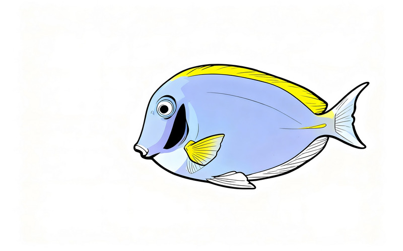 Bellissimi pesci, fondali marini, barriere coralline sott'acqua (immagine illustrativa AI + grafica vettoriale) - Caratteristiche Immagine 1
