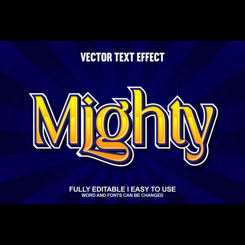 MightyO helt redigerbar vektor 3D-texteffekt - Features Image 1