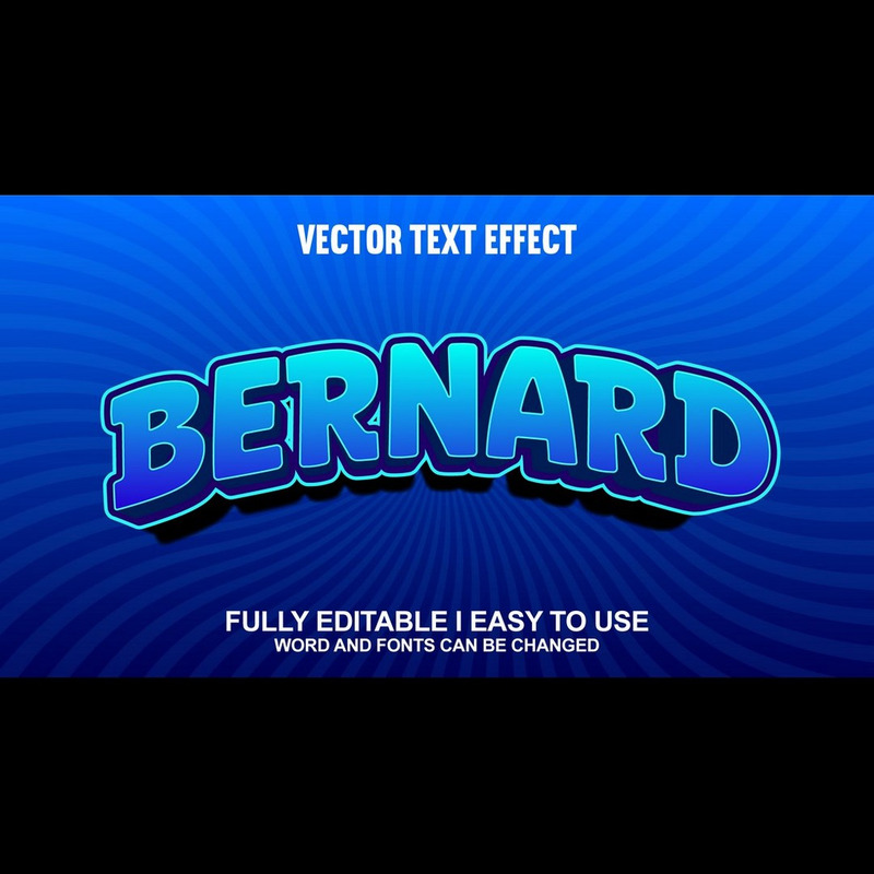 Bernard Fully Editable Vector 3D Text Effect - Features Image 1