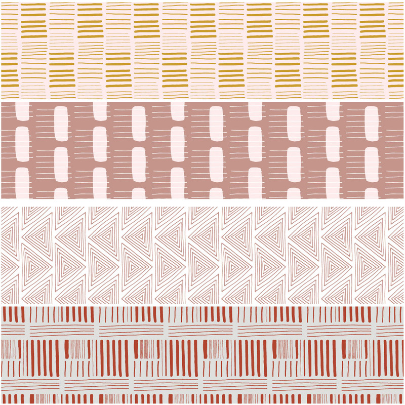 Modelli disegnati a mano delle linee del tramonto - Caratteristiche Immagine 2