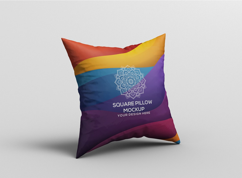 Square Pillow Square Pillow Mockup TemplateMonster