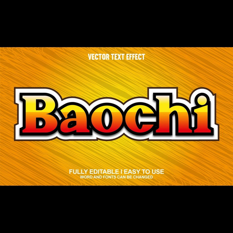 Baochi helt redigerbar vektor 3D-texteffekt - Features Image 1