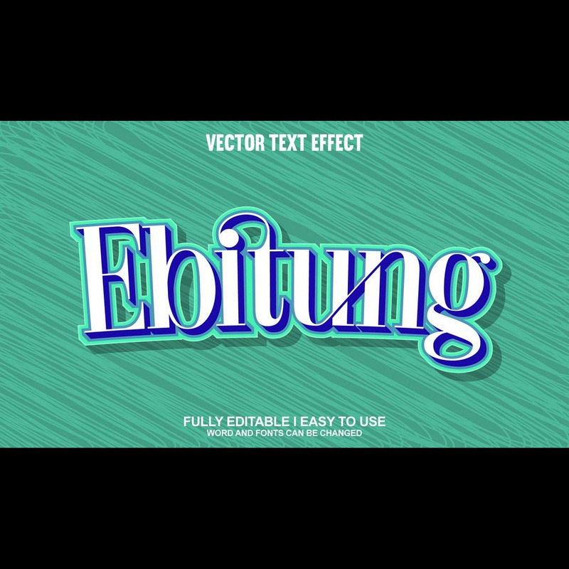 Ebitung Fully Editable Vector 3D Text Effect - Features Image 1