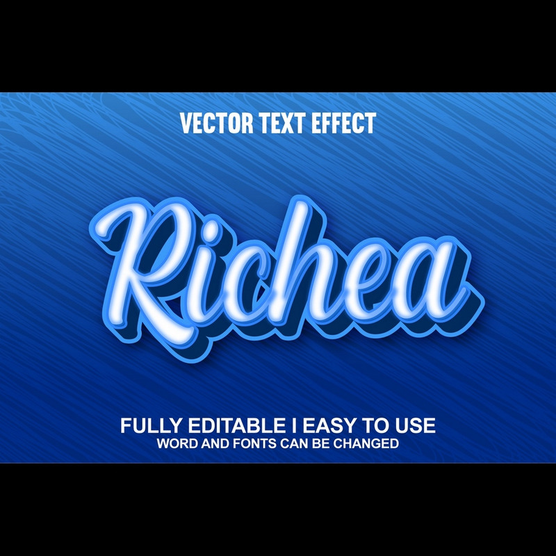 Richea Fully Editable Vector 3D Text Effect - Features Image 1