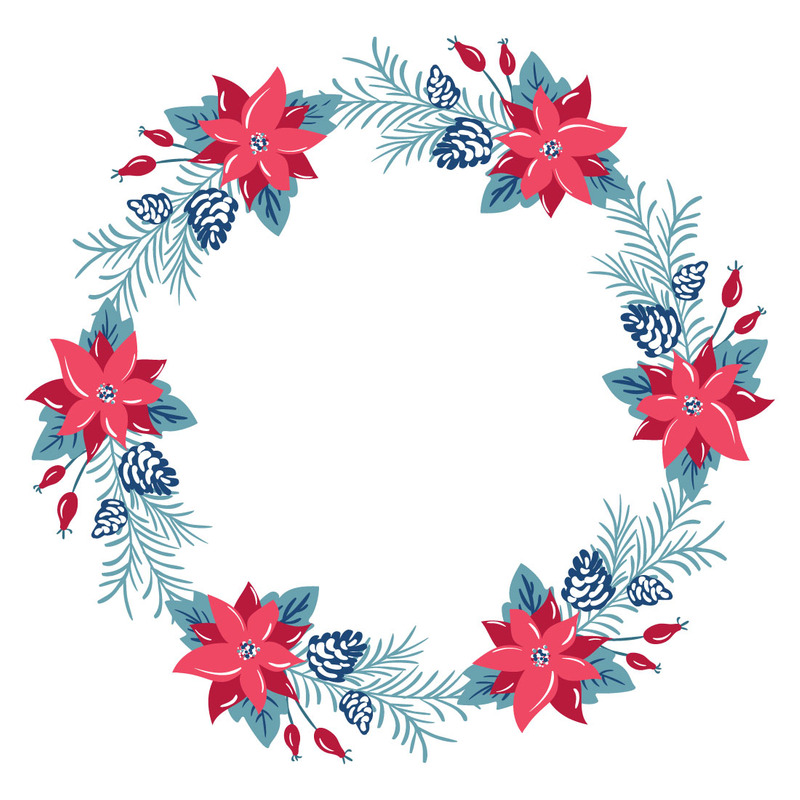 Weihnachtsvektor-Blumenkränze - Eigenschaften Bild 5