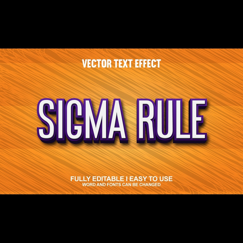Sigma helt redigerbar vektor 3D-texteffekt - Features Image 1