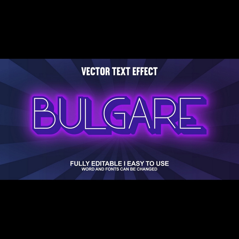 Bulgare Fully Editable Vector 3D Text Effect - Features Image 1
