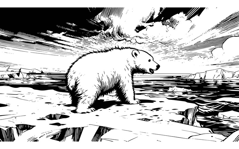 Vild isbjörnsunge packis (AI-illustrationsbild + vektorgrafik) - Features Image 2