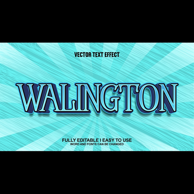 Walington helt redigerbar vektor 3D-texteffekt - Features Image 1