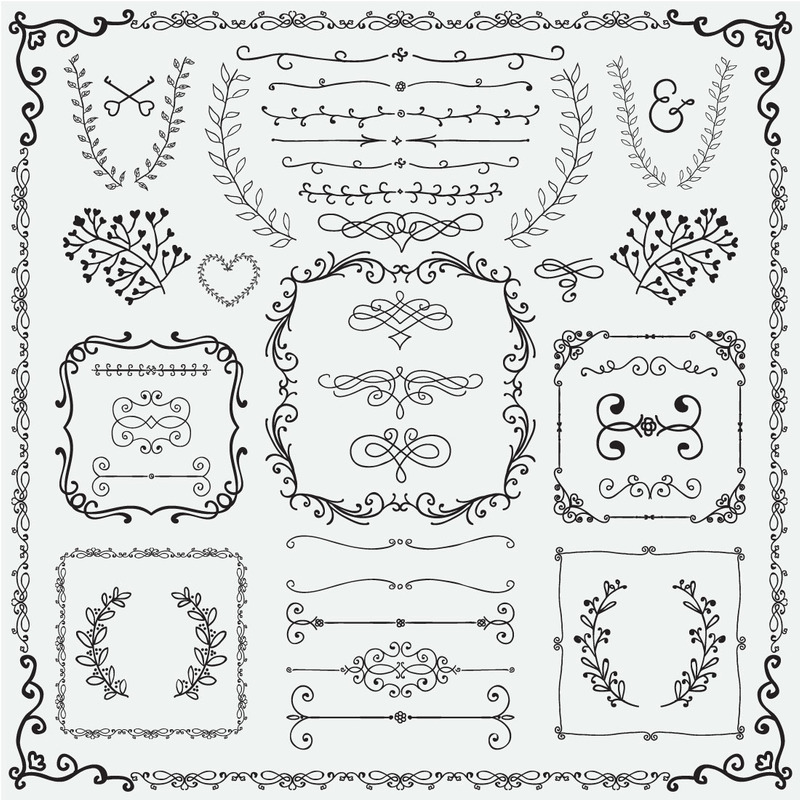 Design decorativo vintage abbozzato a mano - Caratteristiche Immagine 4