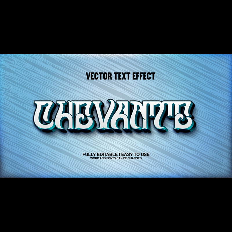 Chevante Fully Editable Vector 3D Text Effect - Features Image 1