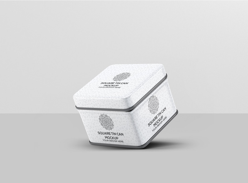 Small Square Tin Can Mockup - Features Image 4