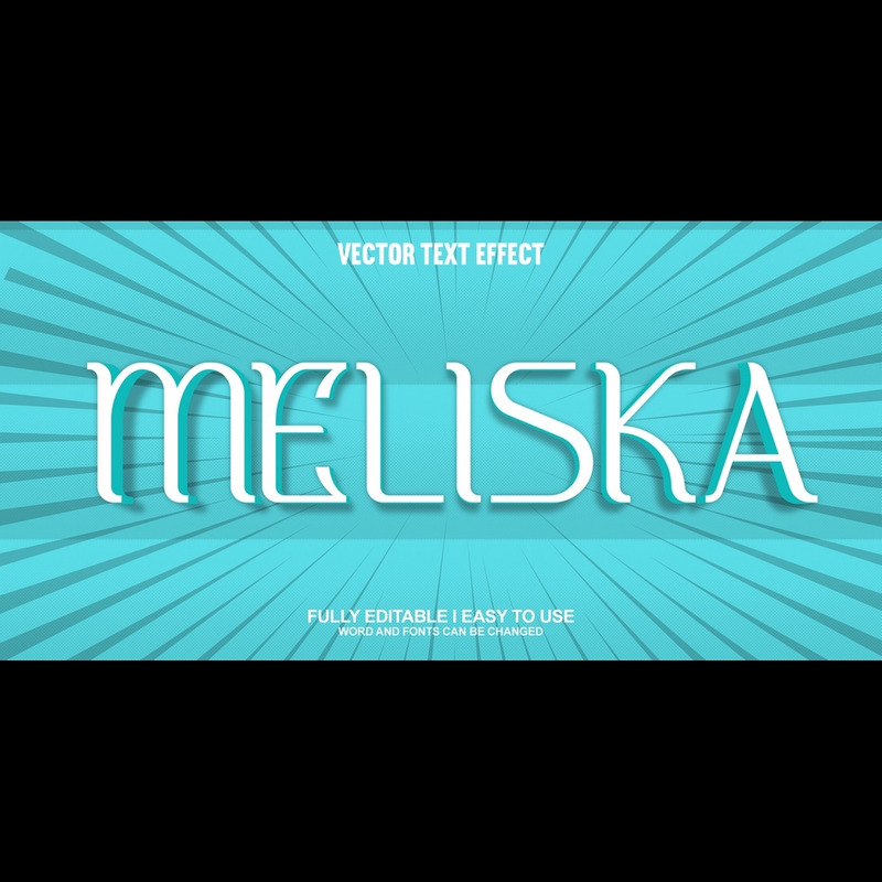 Meliska helt redigerbar vektor 3D-texteffekt - Features Image 1