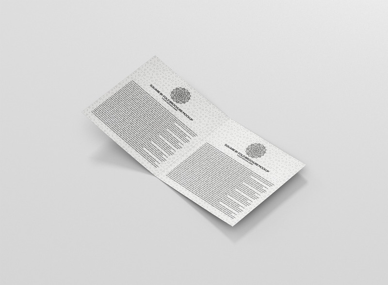 Mockup di brochure pieghevole quadrato quadrato - Caratteristiche Immagine 10