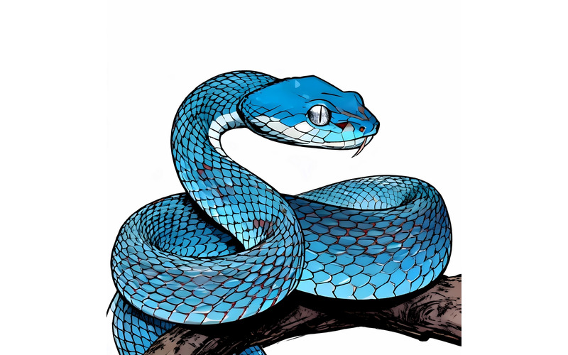 Wąż żmijowy niebieski Wąż żmijowy Niebieski Insularis 1 Ilustracja - Obraz funkcji 1