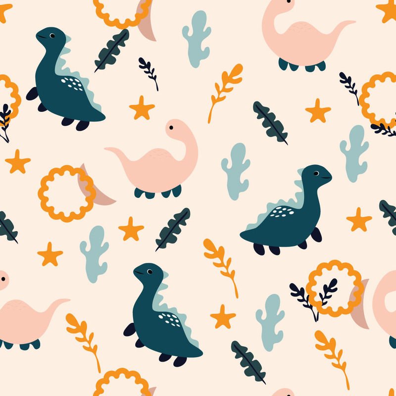 Pastel Dino Seamless Pattern - Features Image 1