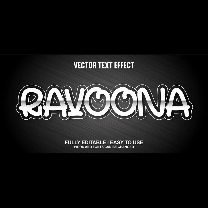 Ravoona volledig bewerkbaar vector 3D-texteffect - Features Image 1