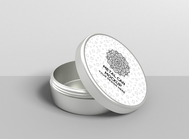 Round, Square, Tall, Short Metal Cans Mockup - Features Image 2
