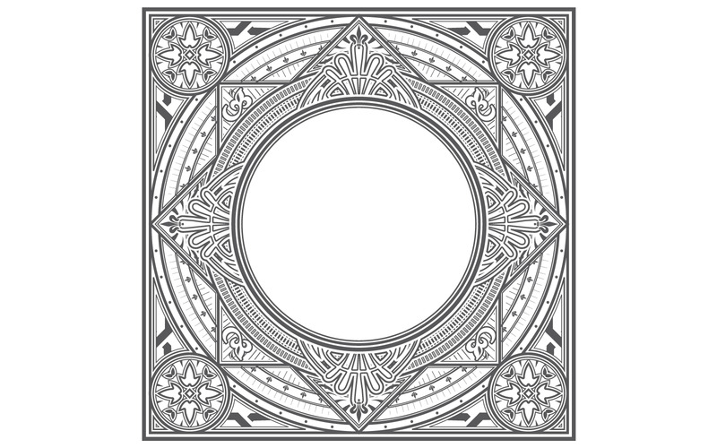 Quadratische Zierrahmen im Vektor - Eigenschaften Bild 7
