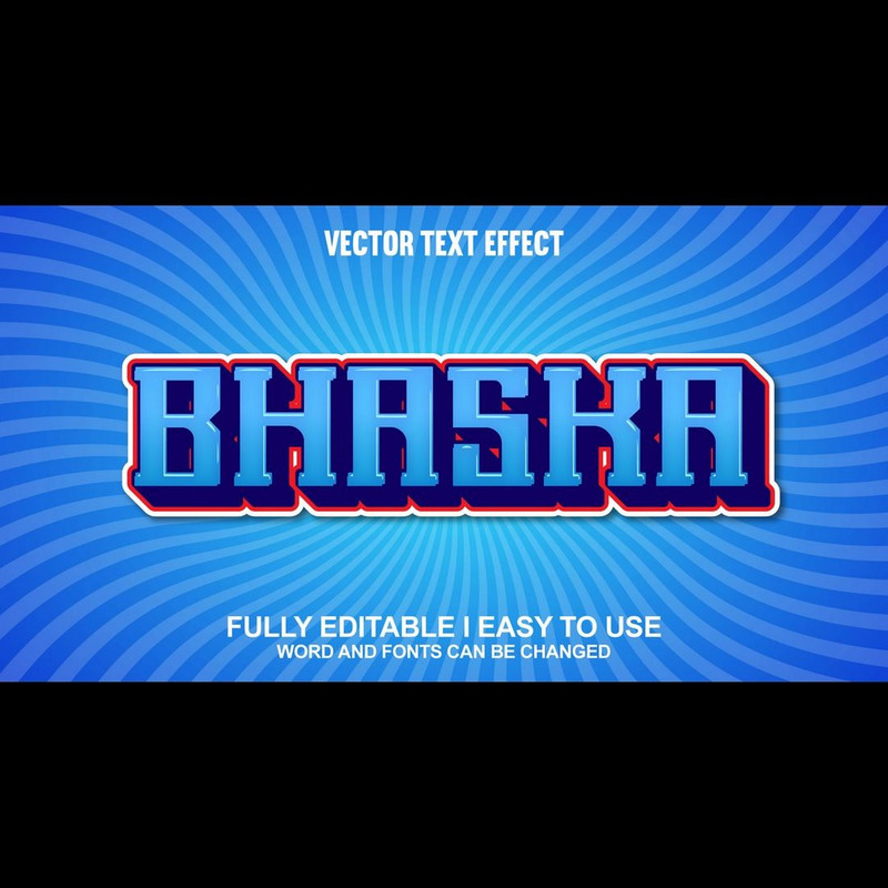 Bhaska Fully Editable Vector 3D Text Effect - Features Image 1
