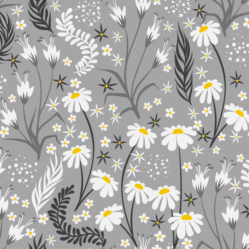 Kamillenfeld, florale, nahtlose Muster - Eigenschaften Bild 5