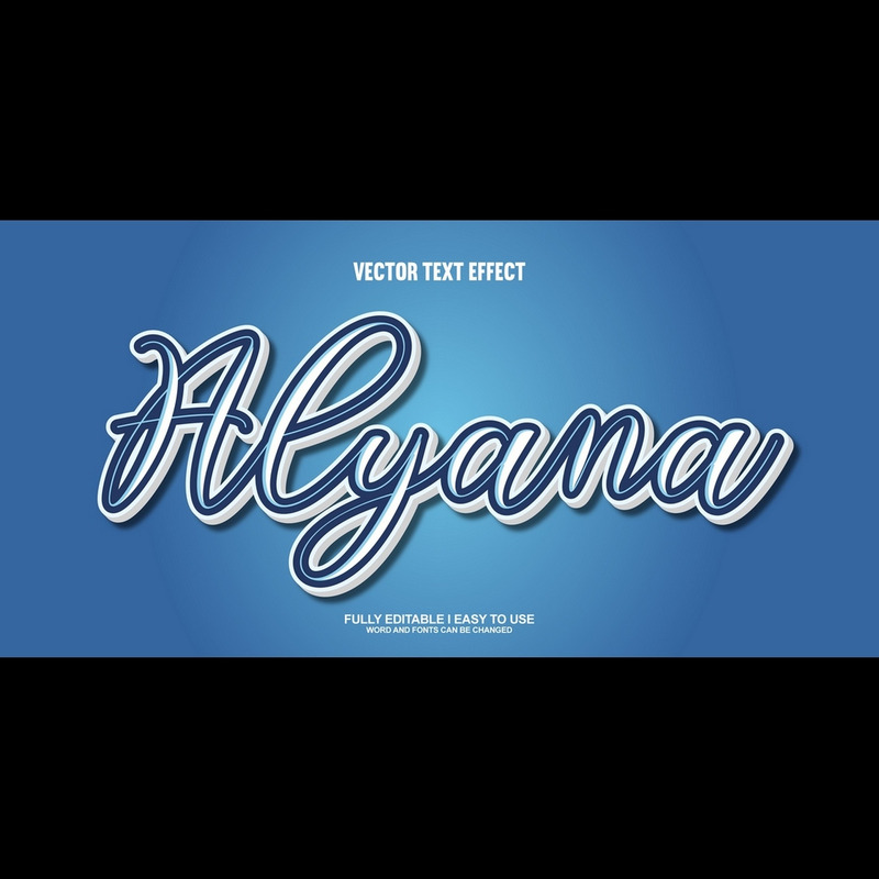 Alyana Fully Editable Vector 3D Text Effect - Features Image 1
