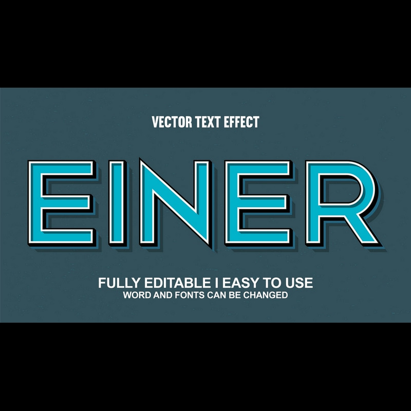 Einer Fully Editable Vector 3D Text Effect - Features Image 1