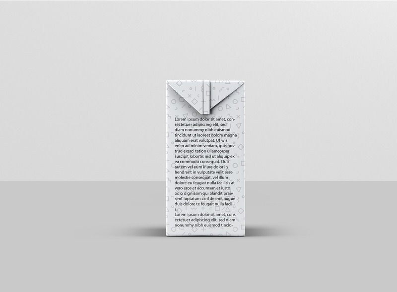 Mockup di una piccola scatola di succo o latte - Caratteristiche Immagine 3