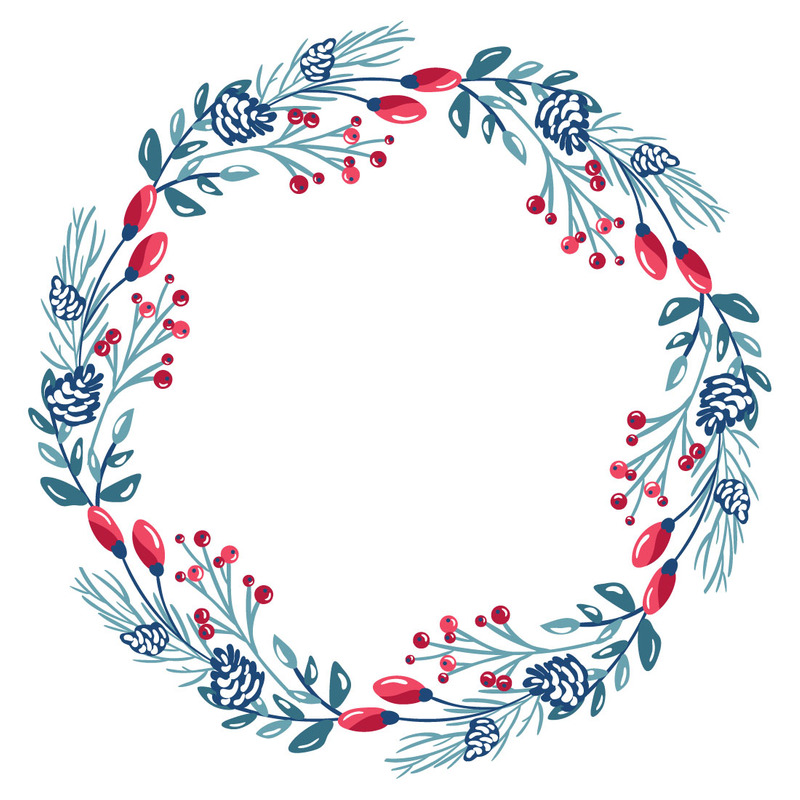 Weihnachtsvektor-Blumenkränze - Eigenschaften Bild 4