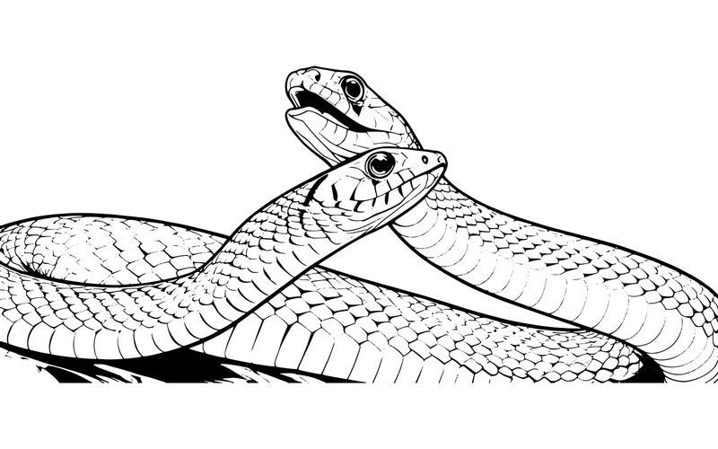 Ilustracja węży z bliska - Obraz funkcji 2