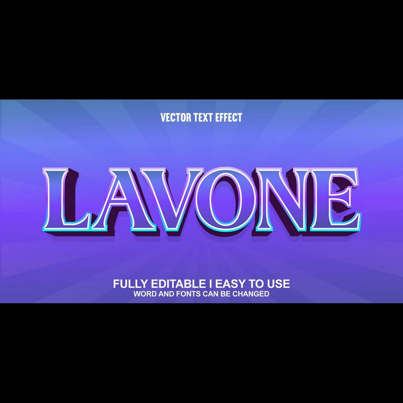 Lavone Fully Editable Vector 3D Text Effect - Features Image 1
