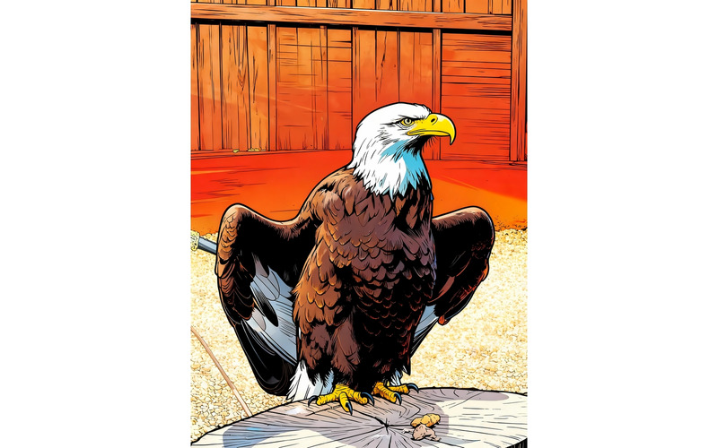 Amerikansk vithövdad havsörn (AI-illustrationsbild + vektorgrafik) - Features Image 1