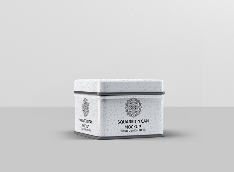 Small Square Tin Can Mockup - Features Image 2
