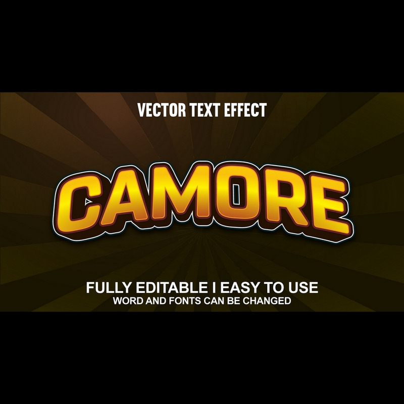Camore helt redigerbar vektor 3D-texteffekt - Features Image 1