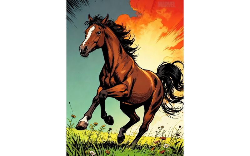 Horse Running Land 1 Illustration - Features Image 1