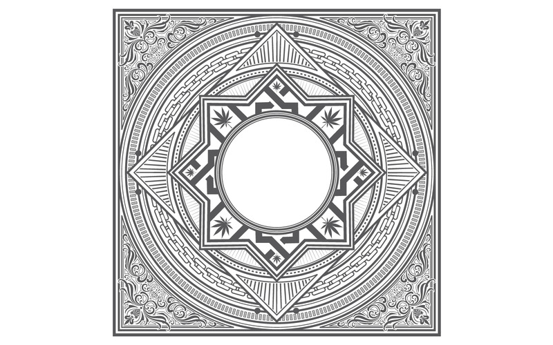 Quadratische Zierrahmen im Vektor - Eigenschaften Bild 4