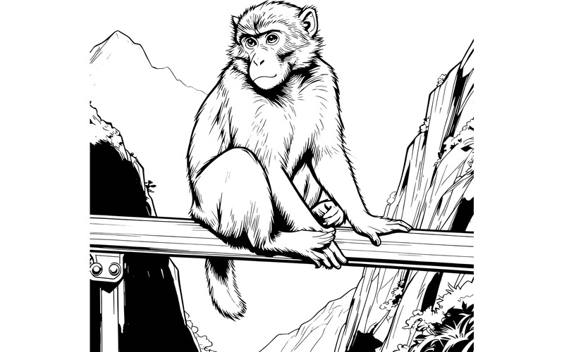 Illustrazione di Monkey Rail High Montain - Caratteristiche Immagine 2